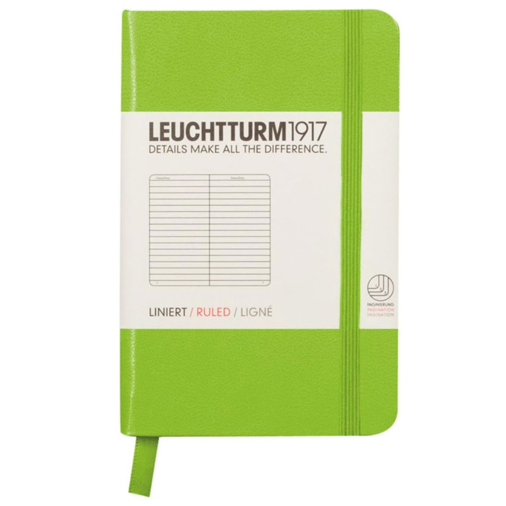 LEUCHTTURM Not Defteri Mini Boy (A7) Çizgili, Lime Yeşil